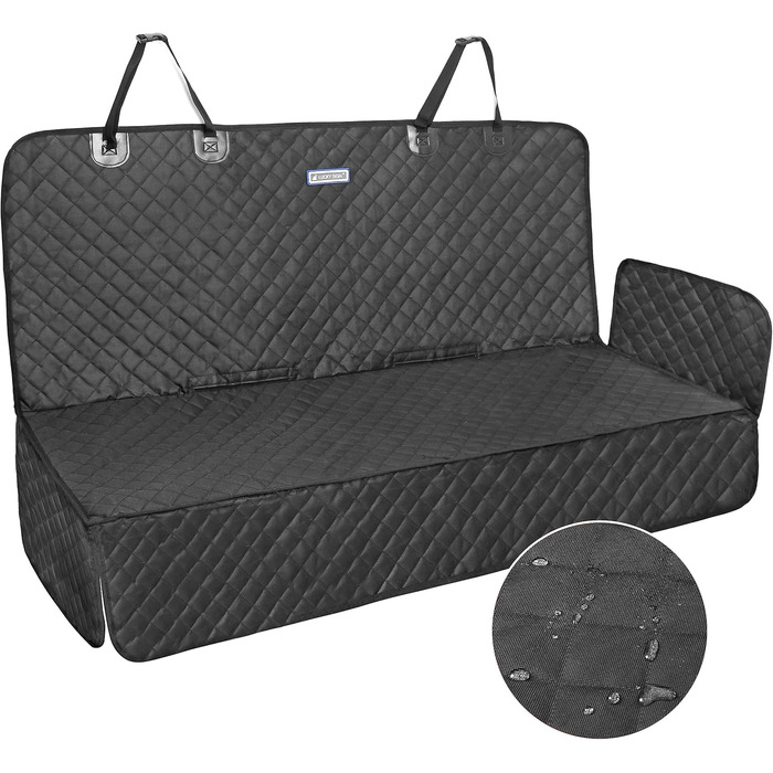 Захист для автосидіння собаки Lucky Sign - килимок для собак у машину з антиковзким покриттям, 150x45x40 см, чорний