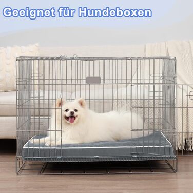 Ортопедичне ліжко для собак середнього розміру KSIIA, 88x55x7 см, знімний, миючий, темно-сірий