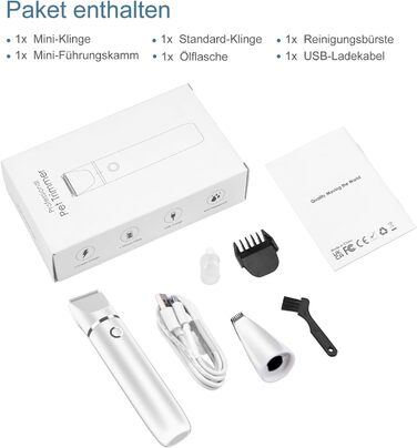 Електрична машинка для стрижки кігтів собак та котів Ankilo - професійна, тиха, 2-в-1