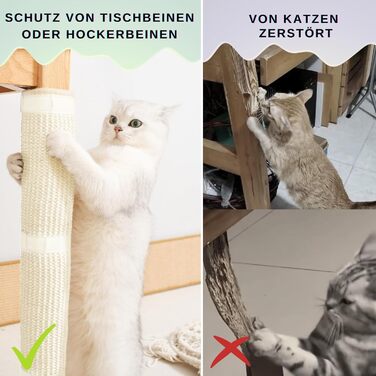 Захист від подряпин для меблів JanYoo: 2 шт. килимок для котів 50x25 см, білий