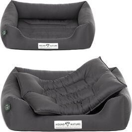 М'яке собаче ліжко HOUND & NATURE Bern Eco, розмір S (75x60 см), сіре - зручне та миється
