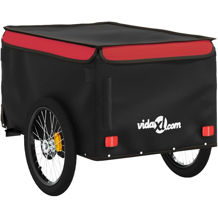 Фармінгераж Gecheer: вантажний причіп для велосипеда, транспортна коробка з пластику (124 x 53 x 45 см, червоний)