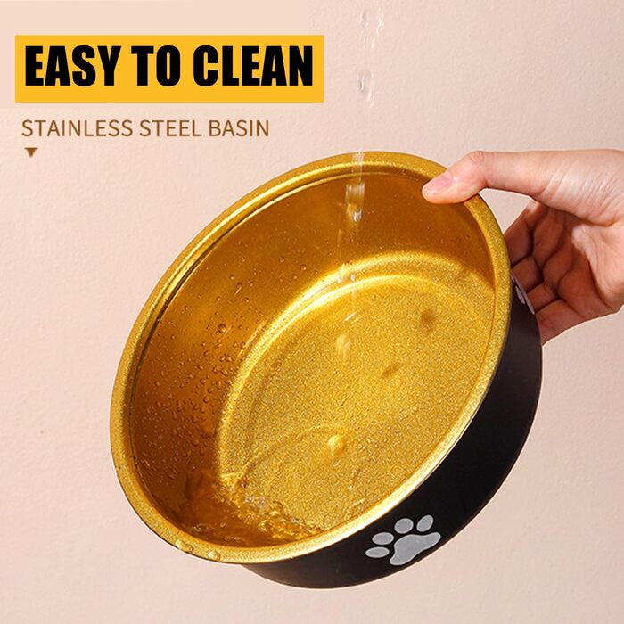 Набір з 2 мисок для собак з нержавіючої сталі, 22 см. Глибокі миски для корму та води для середніх та великих собак. Миски для тварин, годівниця, поїлка.