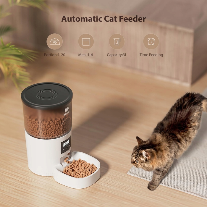 Автоматична годівниця IMIPAW на 3 л (3000 мл) + фонтан для котів та малих собак