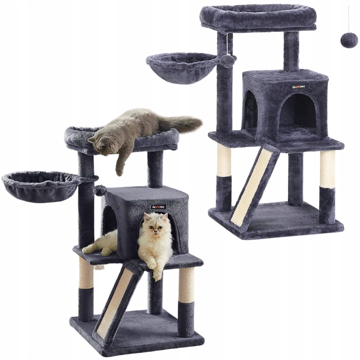 Когтеточка-ліжанка для котів, 96 см, темно-сіра