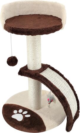 Дерев'яний кігтеточка для котів Beltom® Kratzbaum, 54 см, Коричнево-бежевий