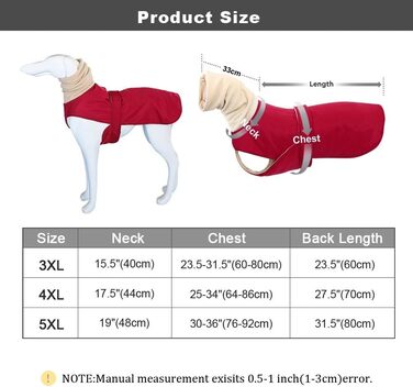 Водонепроникна тепла куртка для собак на осінь/зиму, чорна, 5XL