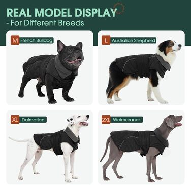 Водонепроникний зимовий одяг для собак Kuoser, тепла куртка для маленьких собак з флісу, регульований животик та отвір для повідка на блискавці, S, темно-сірий