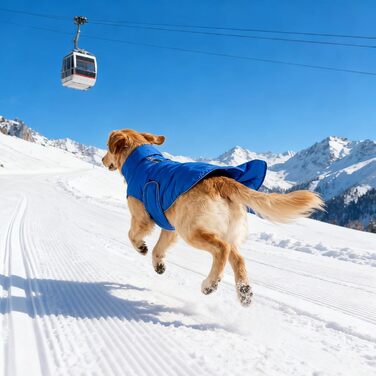 Зимова куртка для собак Mante, тепла пуховка для собак та котів, міцний в'язаний пуховик з м'якого матеріалу для комфорту та тепла (М'ятно-зелений, ), М'ятно-зелений (L, Синій)