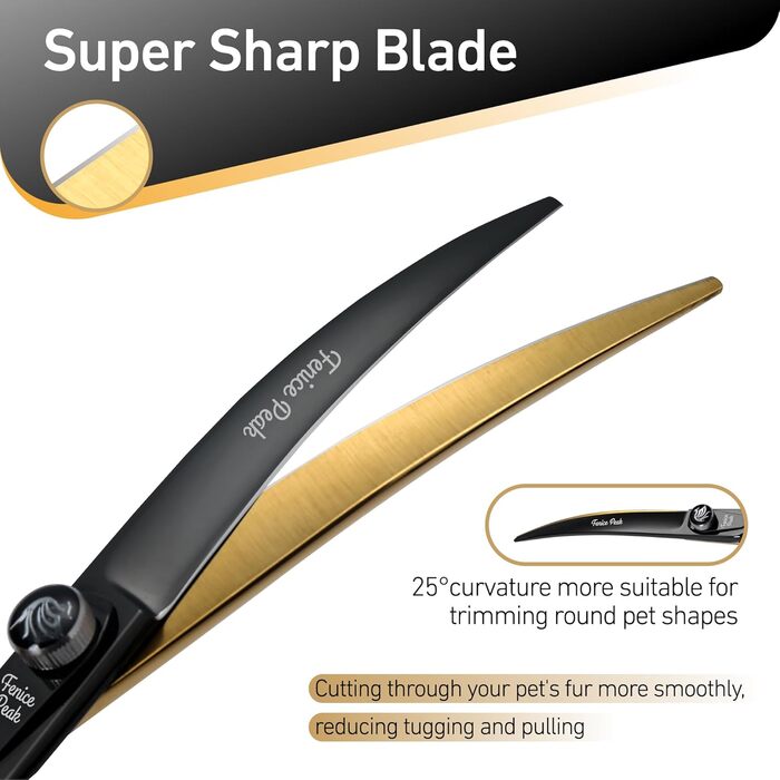 Ножиці для грумінгу собак Fenice Peak 8