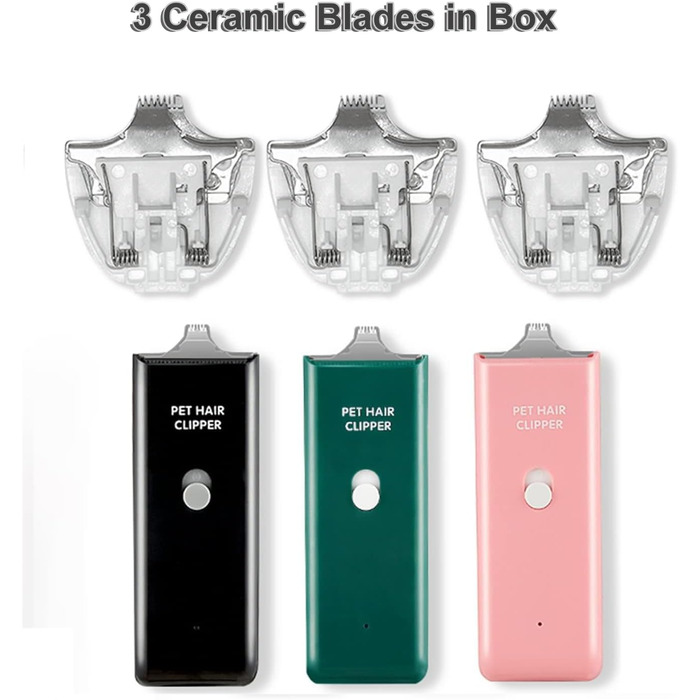 Професійна машинка для стрижки собак та котів, акумуляторна, бездротова, набір лез (3 шт.)