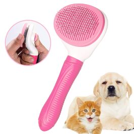 Щітка для грумінгу котів та собак з самоочищенням - для довгого та короткого волосся, видаляє відмерле підшерстя з масажем. Контроль випадіння шерсті