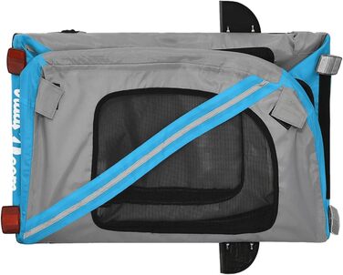 Festnight Причіп для велосипеда, переноска для собак, вантажний причіп для велосипеда, Oxford-Gewebe, 45 кг, 133,5 x 69 x 73,5 см, блакитний та сірий