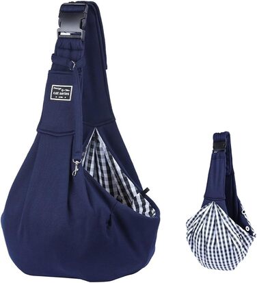 Тканина-слінг для цуценят, двостороння, для собак та котів середніх та малих порід, м'яка та зручна, регульована сумка на плече для прогулянок, подорожей та покупок (блакитна)