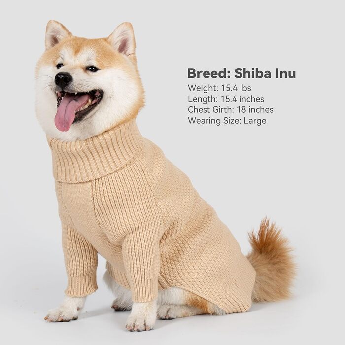 Пуловер для собак Cyeollo з коміром-горловиною та отвором для повідка, теплий зимовий пуловер для собак