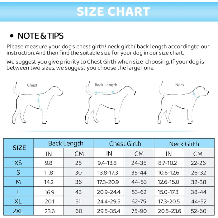Теплий зимовий одяг для собак CITE TOILE з захистом живота, зимова куртка для собак з світловідбиваючими елементами, двостороння куртка для собак з отвором для шлейки, XXL (X-Large, самт блакитний)