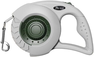 Автоматична поводок для собак, 3 м/5 м, ручка-антислиз, поворот на 360°, для маленьких, середніх та великих собак, кольори: темно-зелений (801), сіро-зелений (803)