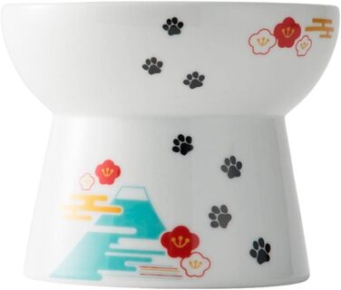 Піднята миска для котів Fuji Limited Edition, велика, захист від зворотного потоку, підходить для посудомийної машини та мікрохвильовки, №1 у Японії