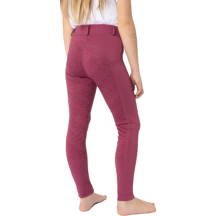 Дитячі штани для верхової їзди HORZE Kinder Reitleggings DEA, повний облягання, кишеня для телефону, рожевий (134-140)