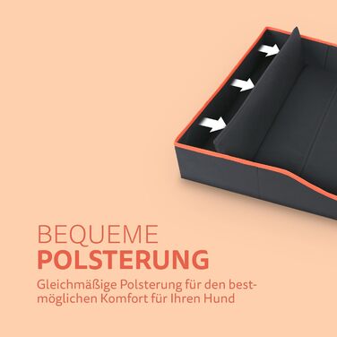 Портативне лежанка для собак та котів Bestlivings - оранжева (80x60 см) - розкладне, для подорожей, зі стабільним каркасом