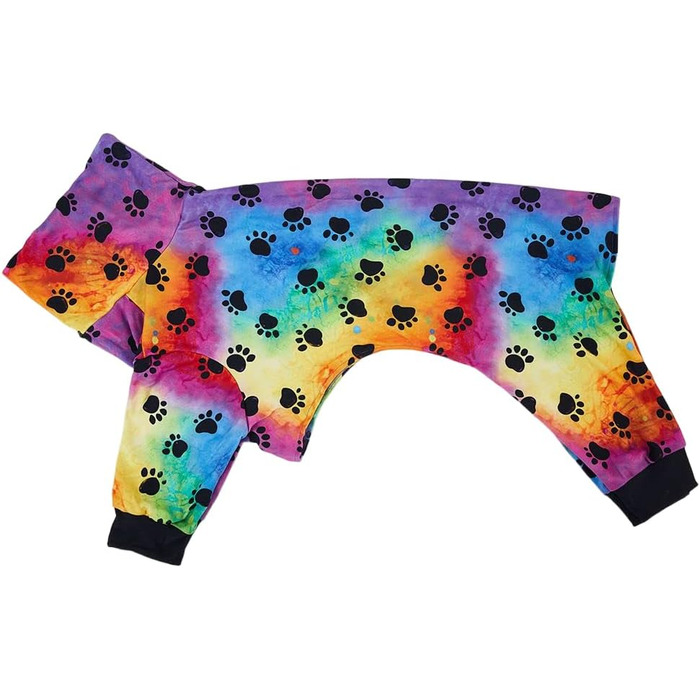 Піжама для собак Cnkwei, розміри M, L, XXL, з принтом лап, для породи Віндхаунд, боді, багатокольорова