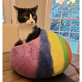 Ручна котяча хатка з вовни, райдужна, Dr. Judy Morgan's Naturally Healthy Pets