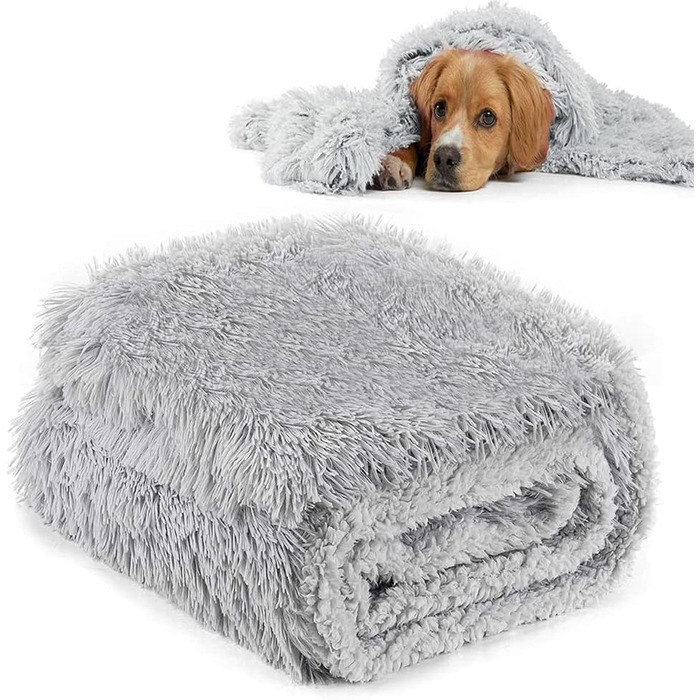 М'яка ковдра для собак та котів, флісова, велика (XL: 100 x 120 см), сіра