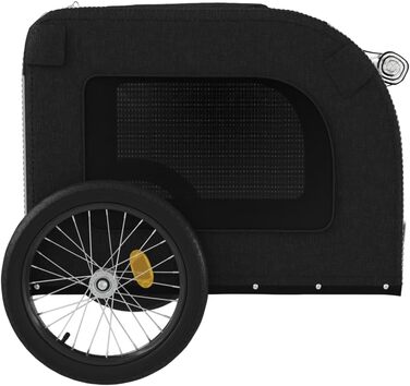 Festnight Причіп для велосипеда, переноска для собак, вантажний причіп для велосипеда, 45 кг, сірий та чорний, 69 x 133.5 x 73.5 см