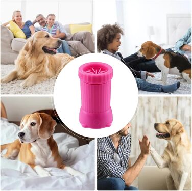 Автоматичний мийник лап для собак та котів, USB, для подорожей та прогулянок, рожевий