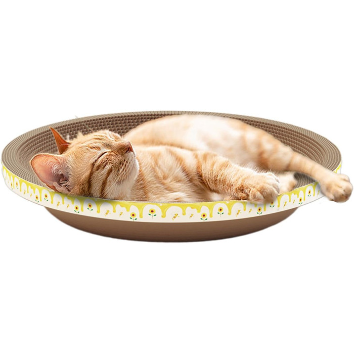 Круглі картонні іграшки-кігтеточки для котів, ліжечко-чаша, картонні когтеточки для кошенят, середніх котів