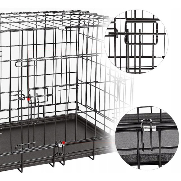Металева клітка для середніх собак AML, 47 x 76 x 53 см