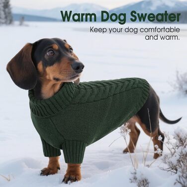 Теплий зимовий пуловер для собак великих порід L, зелений. Пуловер з ворітцем-горловиною, машинного в'язання, для Французького бульдога, Шнауцера, Мальтезе, Бішон Фрізе, Бостон-тер'єра. Легко прати.