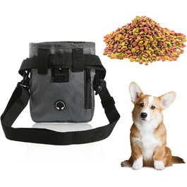 Сумка для ласощів для собак, для тренувань та прогулянок, з тримачем для пакетів, регульований ремінь, для цуценят та подорожей