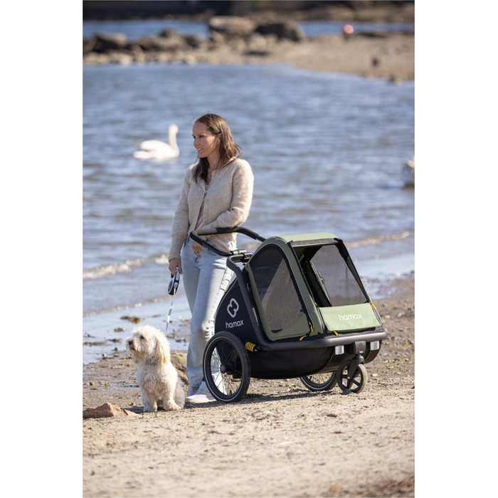 Hamax Pluto - велосипедний причіп для собак, зелений