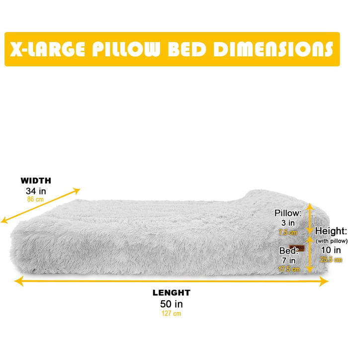 Ортопедичне велике собаче ліжко KOPEKS з віскоеластичної піни та водовідштовхувального покриття - XL, сірий колір