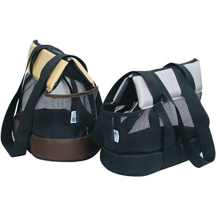 Дихаюча літня переноска для собак та котів, чорна, S, 38 x 20 x 25 см