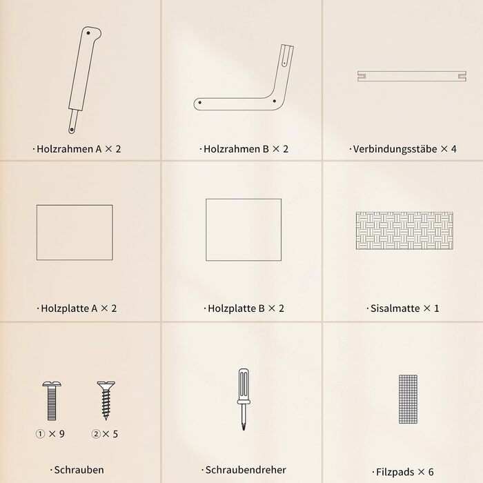 Котячий дряпак CheerPals L-подібний з сизалю - міцна конструкція з бука, 58x37x48 см