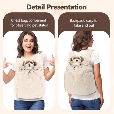 Рюкзак-переноска для собак Galatée: зручний та вентильований для подорожей, кемпінгу та прогулянок