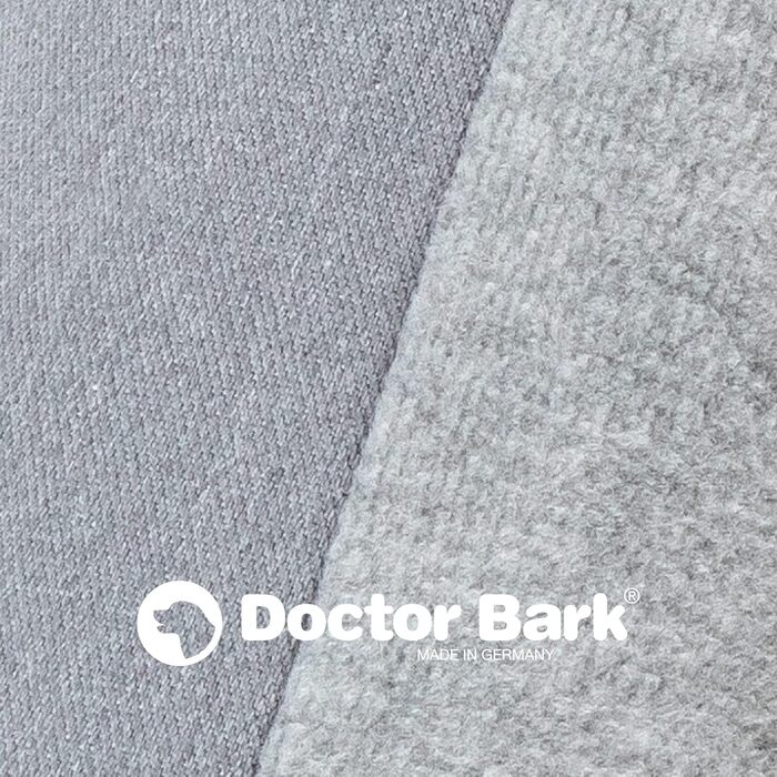 Ліжко для собак Doctor Bark Kleine Hunde - Корзина для собак, м'яка та пухнаста - Миється, зносостійка, затишна - Зроблено в Німеччині GreenLabel (S - 74x55 см, світло-сірий)