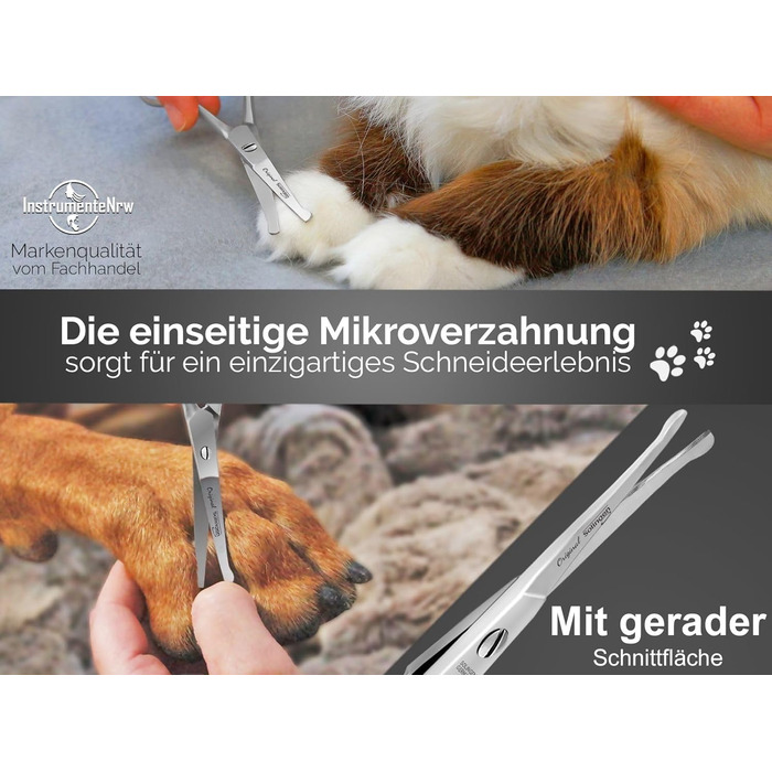 Ножиці для грумінгу собак PfotenSchere Solingen з мікрозубцями, 10,5 см