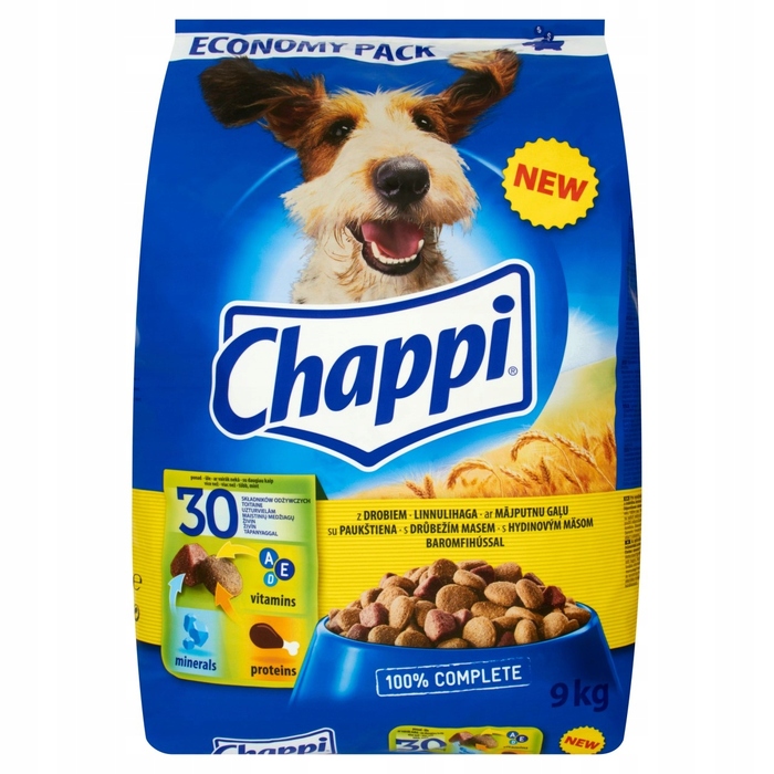 Сухий корм для собак Chappi з птицею, 9 кг