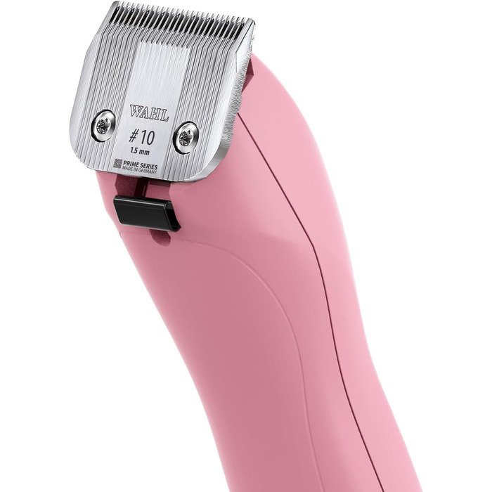 Машинка для стрижки собак KM2+ Rotschopf24 Edition рожевого кольору з сумкою та 8 металевими насадками (3-25 мм). Потужна, 44013