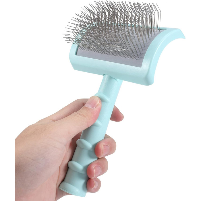 Зубна щітка для собак Feste – подовжена щітка для грумінгу великих собак, вичісування та видалення шерсті (зелена)