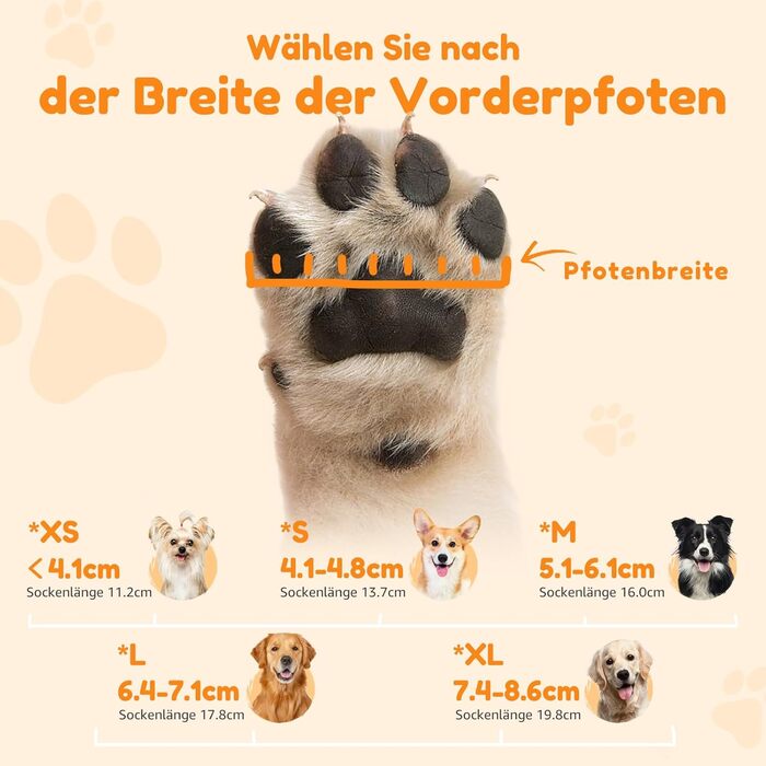 Шкарпетки для собак PICK FOR LIFE проти ковзання, 2 пари, сірі, розмір L, з регульованими ремінцями для дому