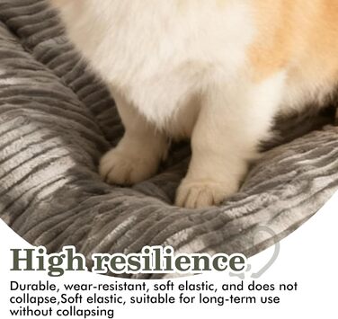 Ортопедичне ліжко для собак великих та середніх порід, зручна лежанка для собак, вологостійкий коврик, знімний кошик, неслизьке покриття, сірий колір, 100x75x7 см