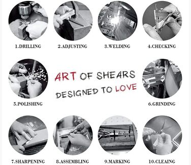 Професійні ножиці для стрижки волосся Aolanduo 6 дюймів - преміум сталь VG10, ергономічний дизайн, набір для перукарів та барберів, японська якість