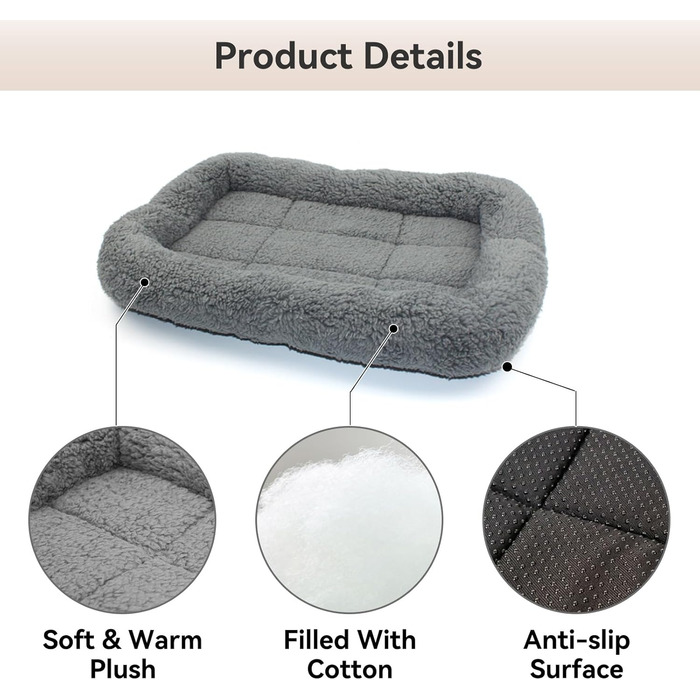 Крісло-лежанка для котів та собак PETLESO - м'яке, з антиковзною основою, 56x41 см