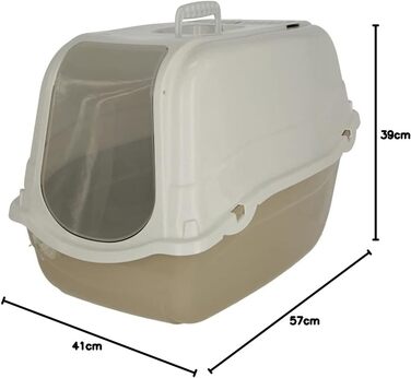 Торгова лоток для котів Kerbl Minka, 58 x 39 x 17 см, бежевий/кремовий, 1 шт.