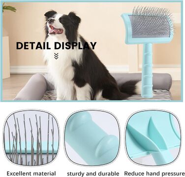 Зубна щітка для собак Feste – подовжена щітка для грумінгу великих собак, вичісування та видалення шерсті (зелена)