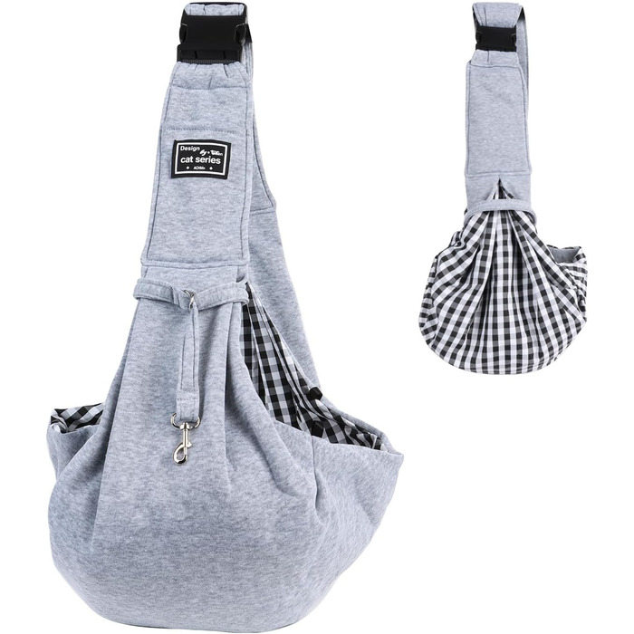 Сумка-кенгуру для собак NiCoLa: переноска для цуценят, чихуахуа, пуделів, бішон фрізе та інших домашніх тварин. Ідеально для прогулянок, подорожей та відвідування місць. Колір: сірий/чорний
